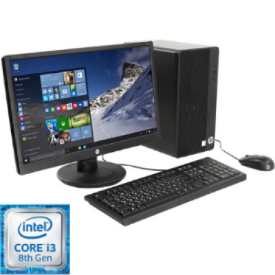 HP 290 G2 Microtower PC, Intel Core i3 8110, 4GB RAM, 1TB, DOS, DVD-WR, USB Keyboard & Mouse 18.5″ Monitor